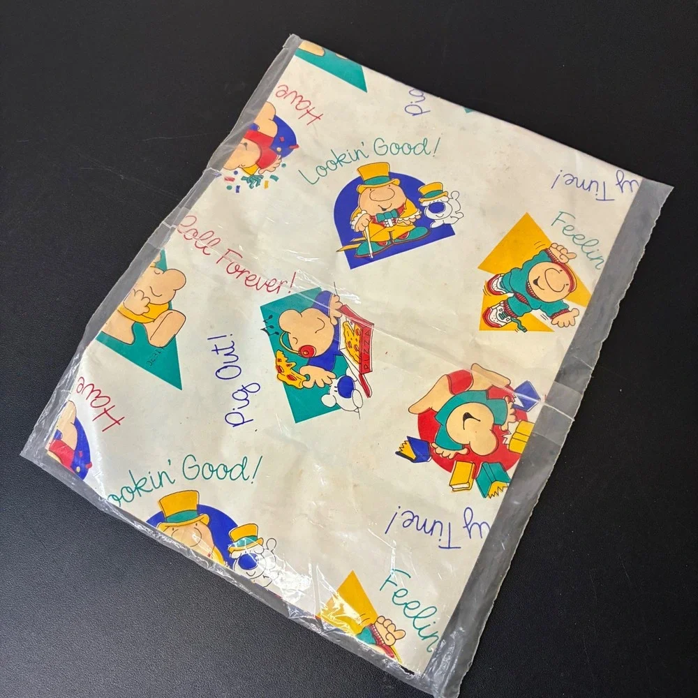 American Greetings Forget Me Not Ziggy Gift Wrap Paper One Sheet 30x40